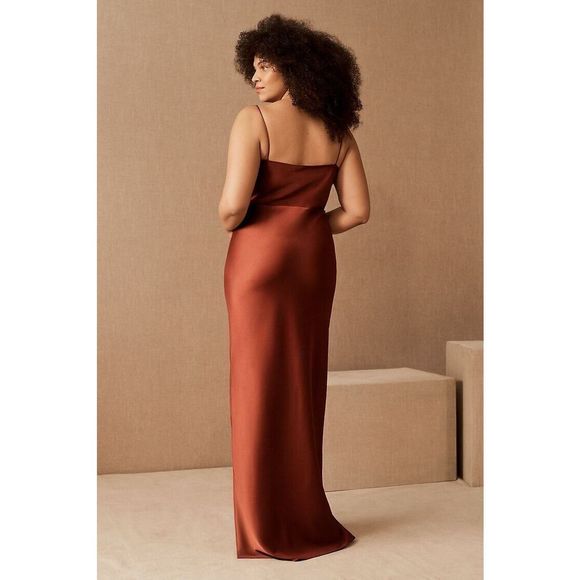 Anthropologie Freya Satin Charmeuse Dress - Picture 5 of 9